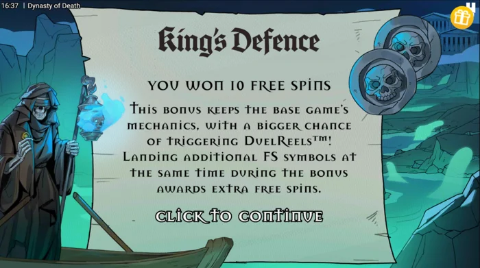 Dynasty of Death – zagon Free Spins King's Defence